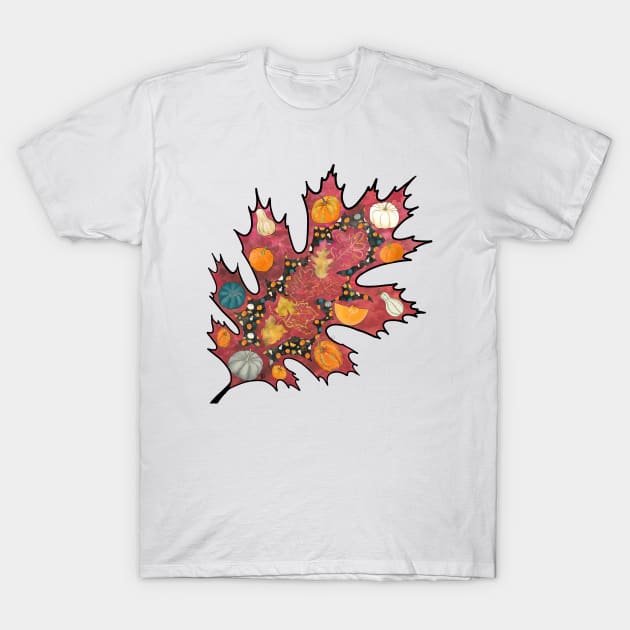 Abstract Halloween Leaf - simple design T-Shirt by andreeadumez